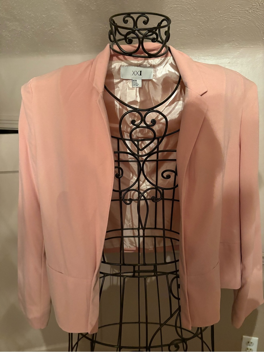 Forever 21 Blush Pink Open-Front Blazer